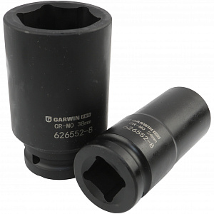 GARWIN PRO 626552-8 Набор ударных головок глубоких 3/4", 90 мм, 8 пр., 17-38 мм