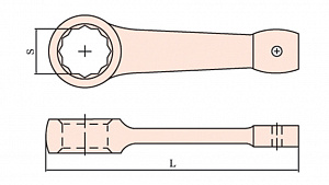 GARWIN INDUSTRIAL GSS-V080 Ключ накидной ударный искробезопасный 80 мм