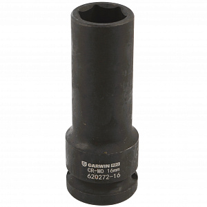 GARWIN PRO 620272-16 Головка, 1/2", 16 мм, торцевая, 6-гранная, ударная, глубокая