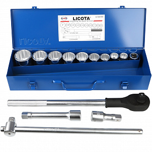 Licota ALT-6001WS Набор торцевых головок 3/4", 12-ти гранных, 15 пр., 7/8"-2"