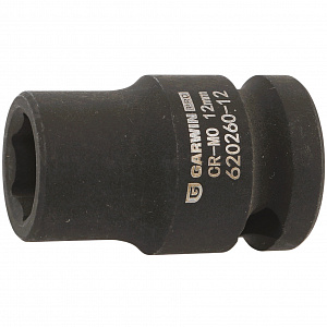 GARWIN PRO 620260-12 Головка, 1/2", 12 мм, торцевая, 6-гранная, ударная
