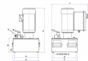 GARWIN INDUSTRIAL 811020-2-380-700-20-S Станция насосная гидравлическая с электроприводом для двухполостного инструмента 2,24 кВт; 380 В; 700 бар; 20 л;