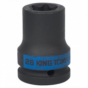 Головка торцевая ударная TORX Е-стандарт 3/4", E26, L = 56 мм KING TONY 657526M
