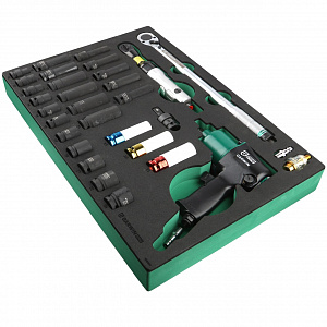GARWIN PRO 646500 Набор пневмоинструмента с гайковертом 31 пр. в ложементе EVA