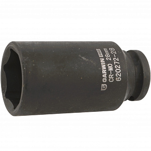 GARWIN PRO 620272-28 Головка, 1/2", 28 мм, торцевая, 6-гранная, ударная, глубокая