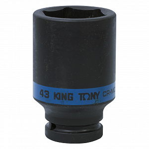 Головка торцевая ударная глубокая шестигранная 3/4", 43 мм KING TONY 643543M