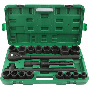GARWIN PRO 626551-20 Набор ударных головок дюймовых 3/4", 56 мм, 20 пр., 3/4" — 2"