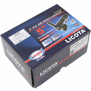 Licota PAG-30013HP Пневматическая углошлифовальная машинка (УШМ) 125 мм, 11000 об/мин, под диск от 1 мм М10х1,5мм