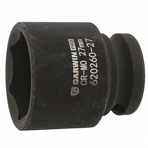 GARWIN PRO 620260-27 Головка, 1/2", 27 мм, торцевая, 6-гранная, ударная
