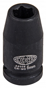 Licota ASA-21001 Набор ударных головок 1/4" 10 пр., 5-14 мм, на линейке