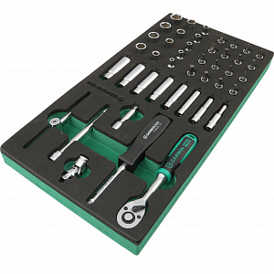 GARWIN PRO 645015 Набор торцевых головок 1/4" 43 пр. в ложементе EVA