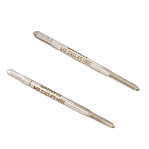 GARWIN INDUSTRIAL GM-TC022045 Метчики ручные M2,2x0.45, DIN 352, HSS, 6H, комплект из 2 штук