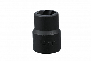 Licota ATF-5139A-14 Головка, 1/4", 14 мм, торцевая, экстрактор, ударная, для слизанного крепежа
