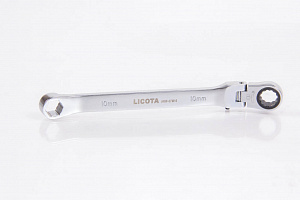 Licota ARW-07M08 Ключ трещоточный гибкий с фиксацией и накидной 6гр. 15° 8 мм
