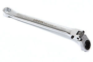 Licota ARW-07M08 Ключ трещоточный гибкий с фиксацией и накидной 6гр. 15° 8 мм