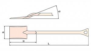GARWIN INDUSTRIAL GSS-WT02 Совок искробезопасный, штык 520 мм, длина 990 мм