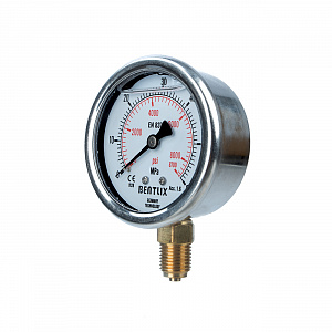 GARWIN PRO A85650-600 Манометр гидравлический 0-600 атм 63 мм G1/4 глицериновый для наборов серии A85