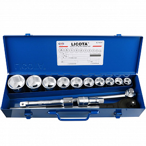 Licota ALT-6001F Набор торцевых головок 3/4", 6-ти гранных, 15 пр., 22-50 мм