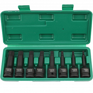 GARWIN PRO 626630-8-12 Набор ударных насадок 1/2" 8 пр. TRIPLE/Звездочка M5.M6.M8.M10.M12.M14.M16.M18 мм, L= 78 mm