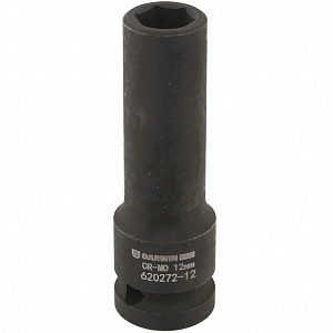 GARWIN PRO 620272-12 Головка, 1/2", 12 мм, торцевая, 6-гранная, ударная, глубокая
