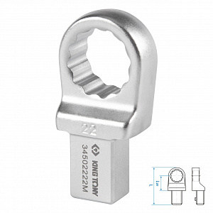 Насадка накидная серии "FIT", 22 мм, 14х18 мм KING TONY 34502222M