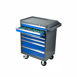 Licota AWX-2603GB-N-R Тележка инструментальная с карманом, 7 полок, сине-серая