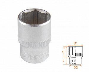 Головка торцевая стандартная шестигранная 1/4", 13 мм AFFIX AF00020013