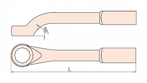 GARWIN INDUSTRIAL GSS-VCA027 Ключ накидной ударный 60 гр. "американский тип" искробезопасный 27 мм