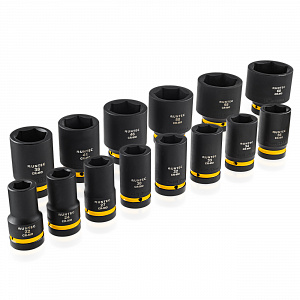 RUNTEC RT-IS3B14L Набор ударных головок глубоких RUNTEC 1", 22-60 мм, CrMo, 14 предметов