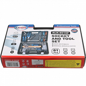 Licota ALK-8016F Набор инструмента 1/4" и 1/2", 81 предмет