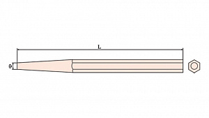 GARWIN INDUSTRIAL GSS-YCA04 Пробойник тупой искробезопасный 8х150 мм