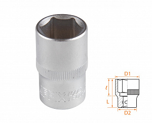 Головка торцевая стандартная шестигранная 1/2", 17 мм AFFIX AF00040017
