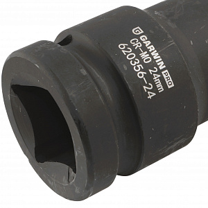 GARWIN PRO 620356-24 Головка, 1", 24 мм, торцевая, 6-гранная, ударная, глубокая