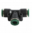 GARWIN PRO 808550-T-6-6-6 Фитинг цанговый Т-тройник 6 мм, с уплотнением, пластм. корпус-4004