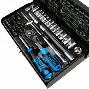 Licota ALT-5009F Набор торцевых головок 1/4" 43пр.