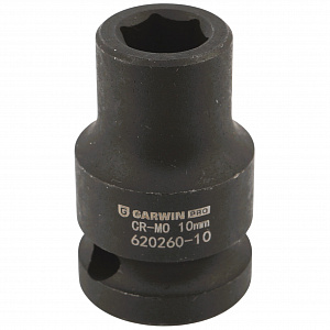 GARWIN PRO 620260-10 Головка, 1/2", 10 мм, торцевая, 6-гранная, ударная