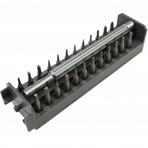 GARWIN PRO 636080 Отвертка с набором бит для точной механики, 24 пр., в алюминиевом кейсе