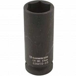GARWIN PRO 620272-23 Головка, 1/2", 23 мм, торцевая, 6-гранная, ударная, глубокая