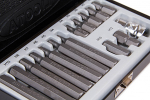 Licota ABS-80001 Набор бит шестигранных H4-H12 S2, 15 пр.