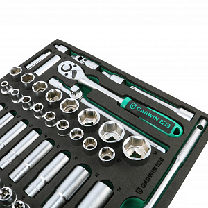 GARWIN PRO 646155 Набор инструментов 1/2" и 1/4" 155 пр. в ложементе EVA