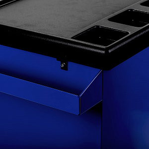 Licota AWX-2602GB-N-R-ST Тележка инструментальная с карманом, cо столешницей, 5 полок, сине-серая