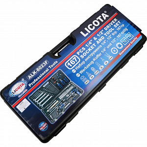 Licota ALK-8023F Набор инструмента 1/4" и 1/2", 167 предметов