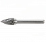 GARWIN INDUSTRIAL 900645-10*20*64 Борфреза параболическая с заостренным концом 10x20x64 мм, VHM, DC, форма G (серия 900645)-4004