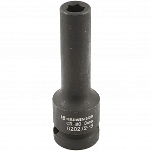 GARWIN PRO 620272-8 Головка, 1/2", 8 мм, торцевая, 6-гранная, ударная, глубокая