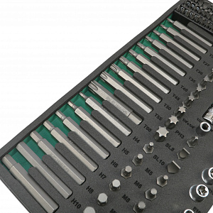 GARWIN PRO 645545 Набор бит и головок Е-профиль 89 пр. в ложементе EVA