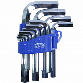 Licota HW1M019H2S2 Набор шестигранников угловых 13пр., 2-19 мм-4638865