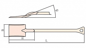GARWIN INDUSTRIAL GSS-WS02 Лопата совковая искробезопасная, штык 340 мм, длина 940 мм