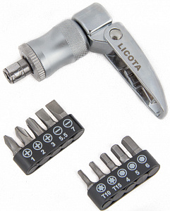 Licota ABD-033K2 Отвертка трещоточная со сменными вставками 1/4", 12 пр.