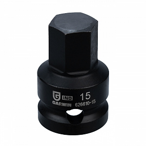 GARWIN INDUSTRIAL 626610-15 Головка торцевая, 1/2", HEX наружный, H15, ударный