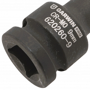 GARWIN PRO 620260-9 Головка, 1/2", 9 мм, торцевая, 6-гранная, ударная